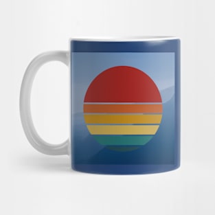 Rainbow Sunset in Mountains Mug